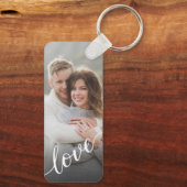 Persoonlijke fotokoppel Liefdesscript Sleutelhanger (Achterkant)