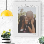 Persoonlijke fotoliefdeshartritpografie imitatie canvas print<br><div class="desc">Maak een gepersonaliseerde foto-keepaardwandkunst - Faux-omhulde Canvas Afdrukken van Ricaso - voeg je eigen foto's en tekst toe - een verbluffend lijst met een liefdeshartepografie omringt je foto - prachtige cadeautjes voor keepaken</div>