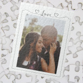 Persoonlijke fotoliefdeshartritpografie legpuzzel