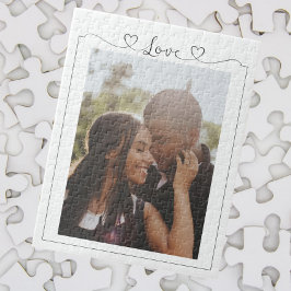Persoonlijke fotoliefdeshartritpografie legpuzzel