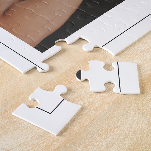 Persoonlijke fotoliefdeshartritpografie legpuzzel (Zijkant)