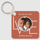 Persoonlijke fotoliefhebbers Vader Sleutelhanger (Voorkant)