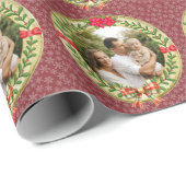 Persoonlijke Fotolijst en Kerstkrans  Cadeaupapier (Rol Hoek)