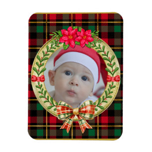 Persoonlijke Fotolijst en Kerstkrans  Magneet