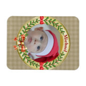 Persoonlijke Fotolijst en Kerstkrans Magneet (Horizontaal)