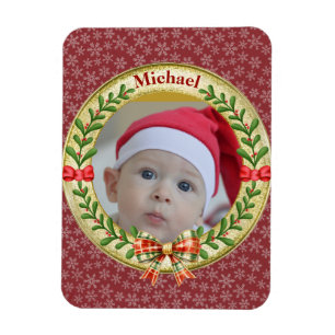 Persoonlijke Fotolijst en Kerstkrans  Magneet