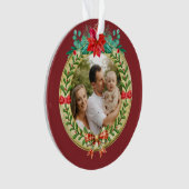 Persoonlijke Fotolijst en Kerstkrans Ornament (voorkant)