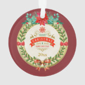 Persoonlijke Fotolijst en Kerstkrans Ornament (achterkant)