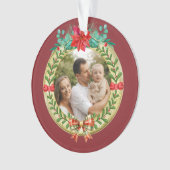 Persoonlijke Fotolijst en Kerstkrans Ornament (voorkant)