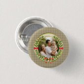 Persoonlijke Fotolijst en Kerstkrans Ronde Button 3,2 Cm (Voorkant /achterkant)