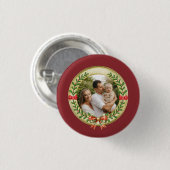 Persoonlijke Fotolijst en Kerstkrans Ronde Button 3,2 Cm (Voorkant /achterkant)