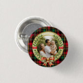 Persoonlijke Fotolijst en Kerstkrans Ronde Button 3,2 Cm (Voorkant /achterkant)