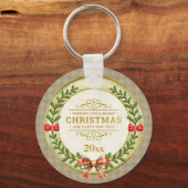 Persoonlijke Fotolijst en Kerstkrans Sleutelhanger (Achterkant)