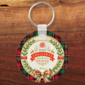 Persoonlijke Fotolijst en Kerstkrans  Sleutelhanger (Achterkant)