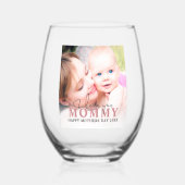 Persoonlijke fotomama wijnglas zonder voet (Voorkant)