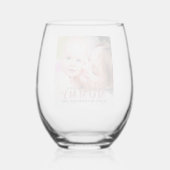 Persoonlijke fotomama wijnglas zonder voet (Achterkant)