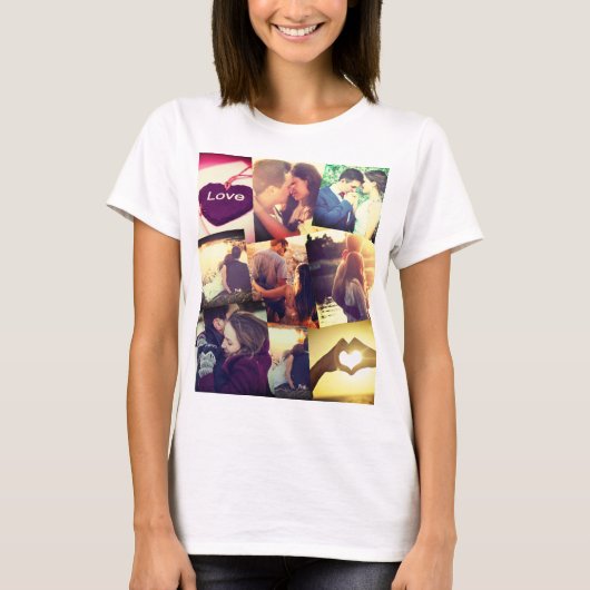 Persoonlijke fotomontage t-shirt (Voorkant)
