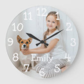 Persoonlijke fotonaam grote klok (Voorkant)