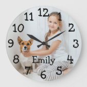 Persoonlijke fotonaam grote klok (Voorkant)