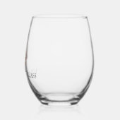 Persoonlijke fotonaam Monogram cadeau Wijnglas Zonder Voet (Links)