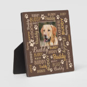 Persoonlijke fotonamen | Bruine hond Fotoplaat (Voorkant)