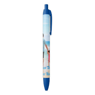 Persoonlijke Fotopennen met Aangepaste Tekst Blauwe Inkt Pen