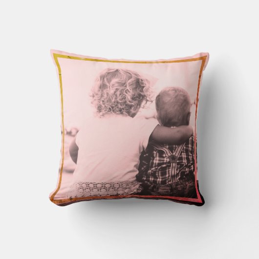 Persoonlijke fotoquote en naam kussen (Voorkant)