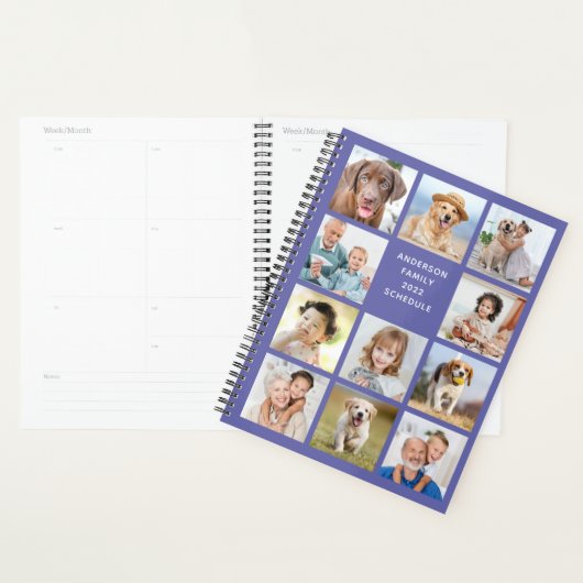 Persoonlijke foto's 11 Collage Trendy Periwinkle Planner (Display)