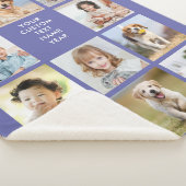 Persoonlijke foto's 11 Collage Trendy Periwinkle Sherpa Deken (3/4)
