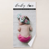 Persoonlijke foto's Baby-liefde en -namen herinner Badhanddoek (Badhanddoek)