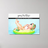 Persoonlijke foto's Baby-liefde en -namen herinner Canvas Afdruk (Voorkant)