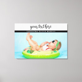 Persoonlijke foto's Baby-liefde en -namen herinner Canvas Afdruk