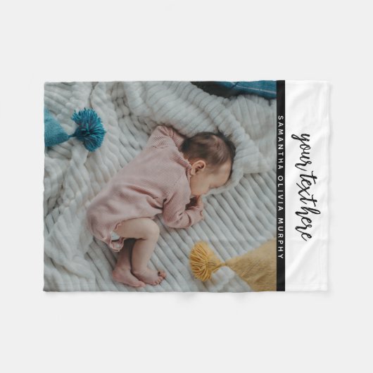 Persoonlijke foto's Baby-liefde en -namen herinner Fleece Deken (Voorkant (Horizontaal))