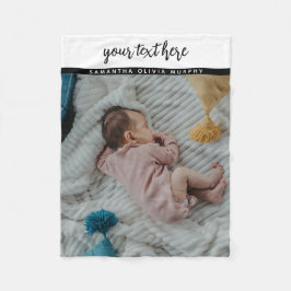 Persoonlijke foto's Baby-liefde en -namen herinner Fleece Deken