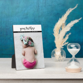 Persoonlijke foto's Baby-liefde en -namen herinner Fotoplaat