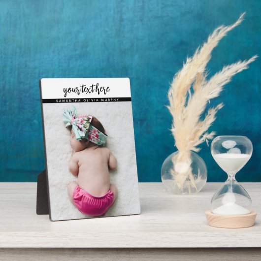 Persoonlijke foto's Baby-liefde en -namen herinner Fotoplaat (Zijkant)