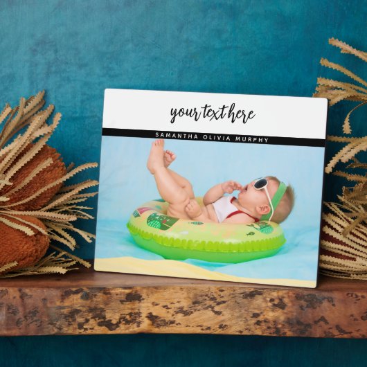 Persoonlijke foto's Baby-liefde en -namen herinner Fotoplaat (Zijkant)