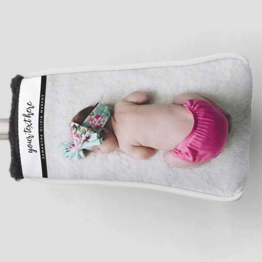 Persoonlijke foto's Baby-liefde en -namen herinner Golfheadcover (Voorkant)