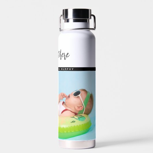 Persoonlijke foto's Baby-liefde en -namen herinner Waterfles (Achterkant)