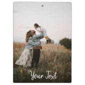 Persoonlijke foto's en aangepaste tekstsjabloon klembord (Achterkant)