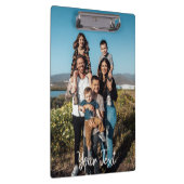 Persoonlijke foto's en aangepaste tekstsjabloon klembord (Rechts)
