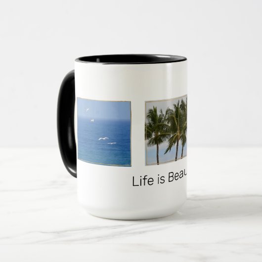 Persoonlijke foto's en Mok tekst (Voorkant links)