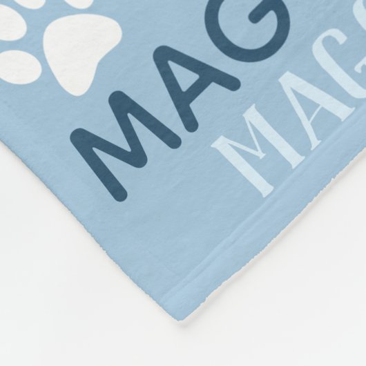 Persoonlijke foto's en namen | Blue Dog Blanket Fleece Deken (Hoek)
