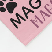 Persoonlijke foto's en namen | Roze Dog Blanket Fleece Deken (Hoek)