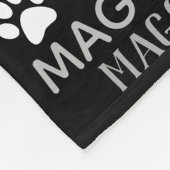 Persoonlijke foto's en namen | Zwarte Dog Blanket Fleece Deken (Hoek)