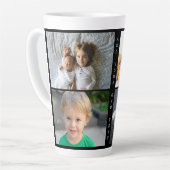 Persoonlijke foto's en tekst latte mok (Linkerhoek)