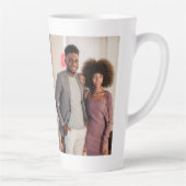 Persoonlijke foto's en tekst latte mok (Rechts)