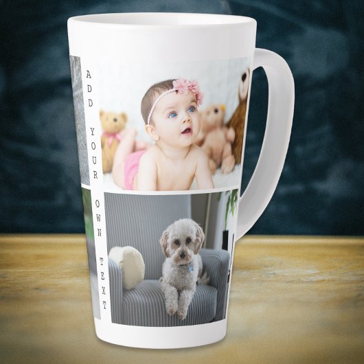 Persoonlijke foto's en tekst latte mok