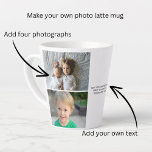 Persoonlijke foto's en tekst latte mok<br><div class="desc">Gepersonaliseerde Foto's en tekst - Foto's geven de laatste mok van Ricaso - voeg uw eigen foto's en tekst toe - de giften van de foto's in het groot belang</div>