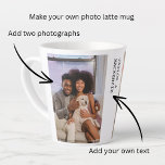 Persoonlijke foto's en tekst latte mok<br><div class="desc">Gepersonaliseerde Foto's en tekst - Foto's geven de laatste mok van Ricaso - voeg uw eigen foto's en tekst toe - de giften van de foto's in het groot belang</div>